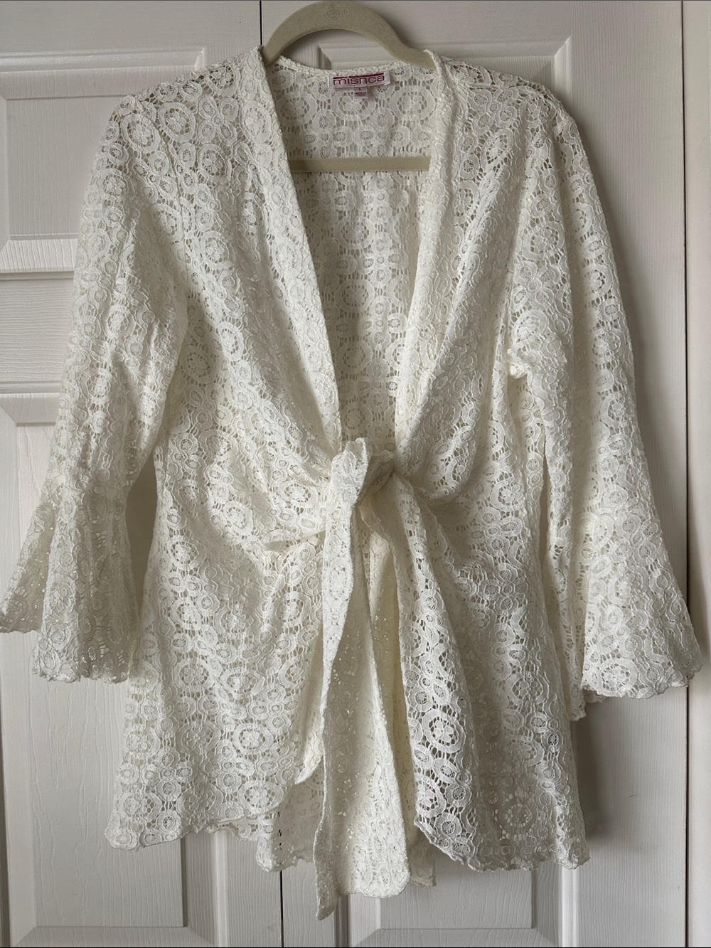 Delicate White Lace Tie-Waist